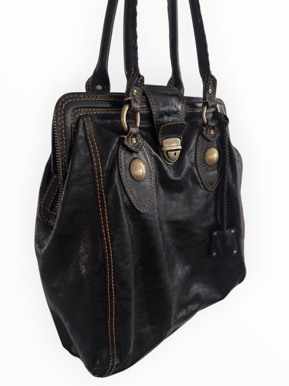 Vintage Per Se Leather Shoulder Bag